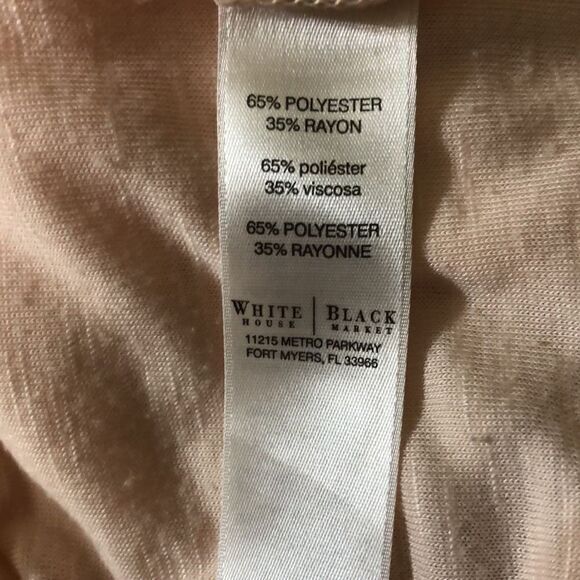 White House Black Market top XS asymmetrical textured lightweight raw edge hem - Picture 7 of 8